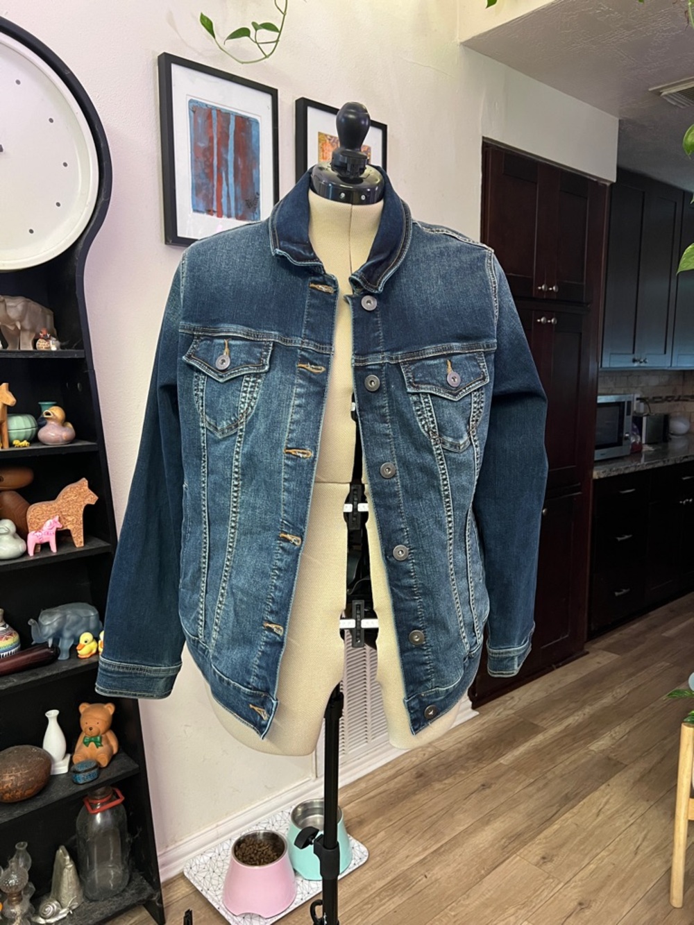 torrid Light and Dark Blue Two-Tone Denim Jacket